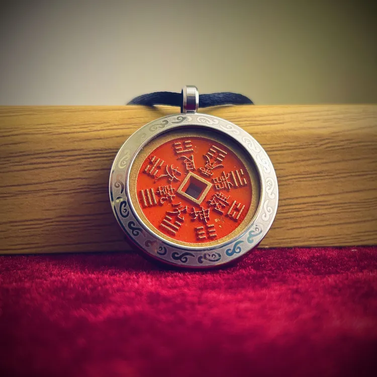 黄铜吊坠 【师傅推荐】26年新中式古风做旧山花吊坠经典国风挂饰