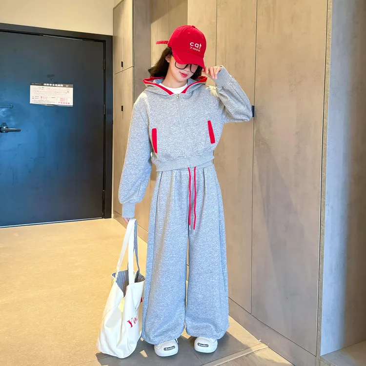 女童秋装运动卫衣卫裤套装大儿童衣服2025新款女孩秋季休闲两件套