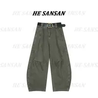 （配腰带）高腰气质显瘦百搭水洗时尚牛仔裤DY-3499