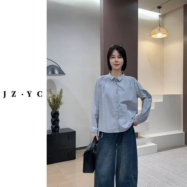 【洁子推荐 】2025秋季新款韩系极简风休闲衬衫JZYC257898
