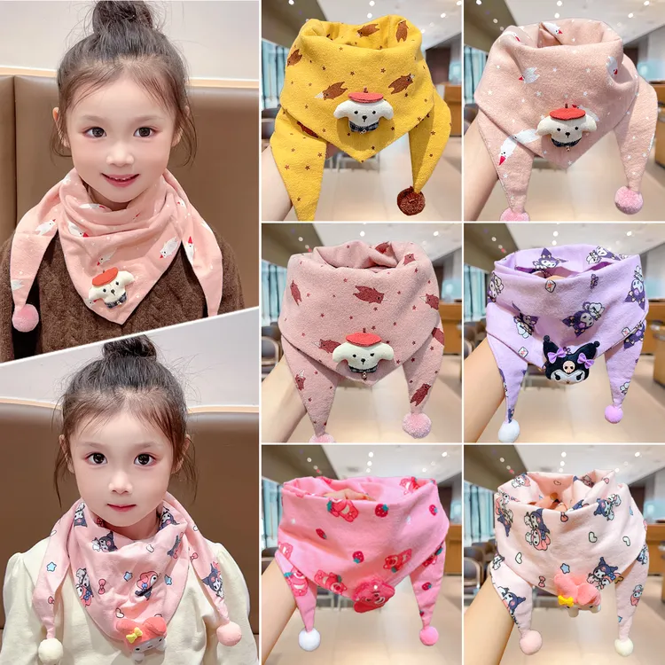 【防风保暖】儿童围巾2025新款女童三角巾秋冬围脖男孩护颈防寒脖套