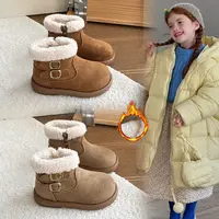 【小雪记】韩版女童保暖雪地靴加绒冬季男童时尚马丁靴儿童休闲棉靴