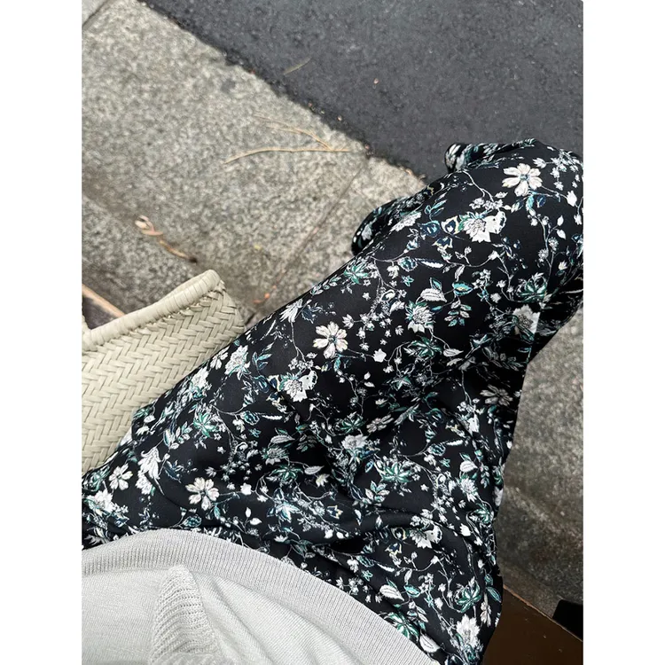 【MGDM】樱花国同步花型手绘植物花松紧腰系带宽松碎花半裙女早秋