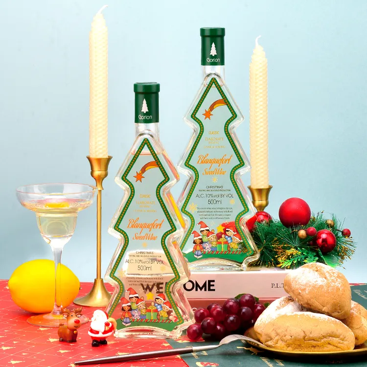 圣诞树雷司令甜白葡萄酒500ml圣诞节礼物高颜值甜酒果酒送礼女生