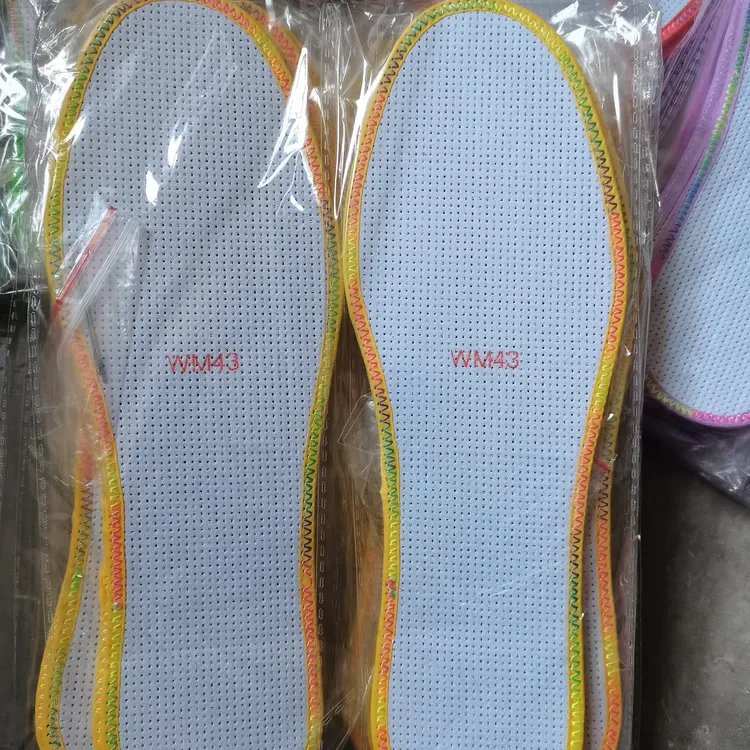 5双包邮七层全棉布白板手工刺绣鞋垫