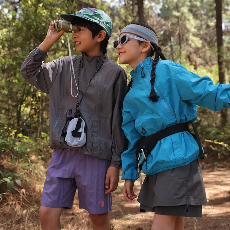 亲子款50+防晒衫休闲运动童装宽松时尚洋气上衣薄男女童透气2563