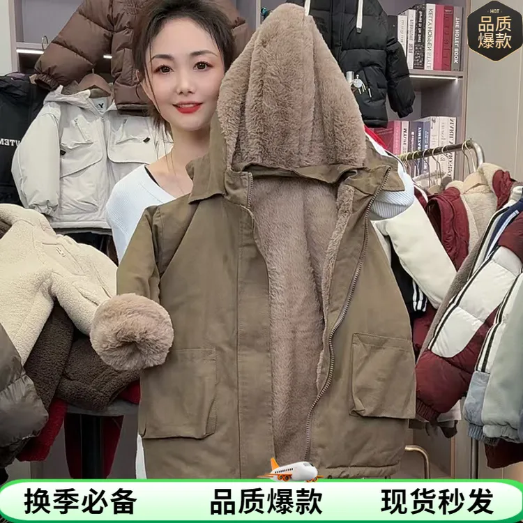 男女童冬季派克服外套2024新款休闲外套中大童加绒保暖童装韩版潮