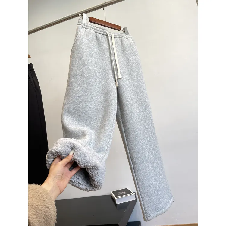 B零下过冬！仿羊羔绒内里！加绒加厚 可束口男女休闲裤 H7399 C10