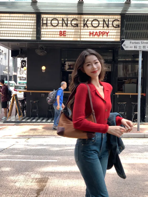 EIA一尧【挪威森林】复古港风显瘦上衣秋季洋气修身气质长袖针织衫