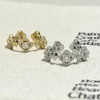 合金戒指 【17SR】重工四叶花开口戒金银活口可调节