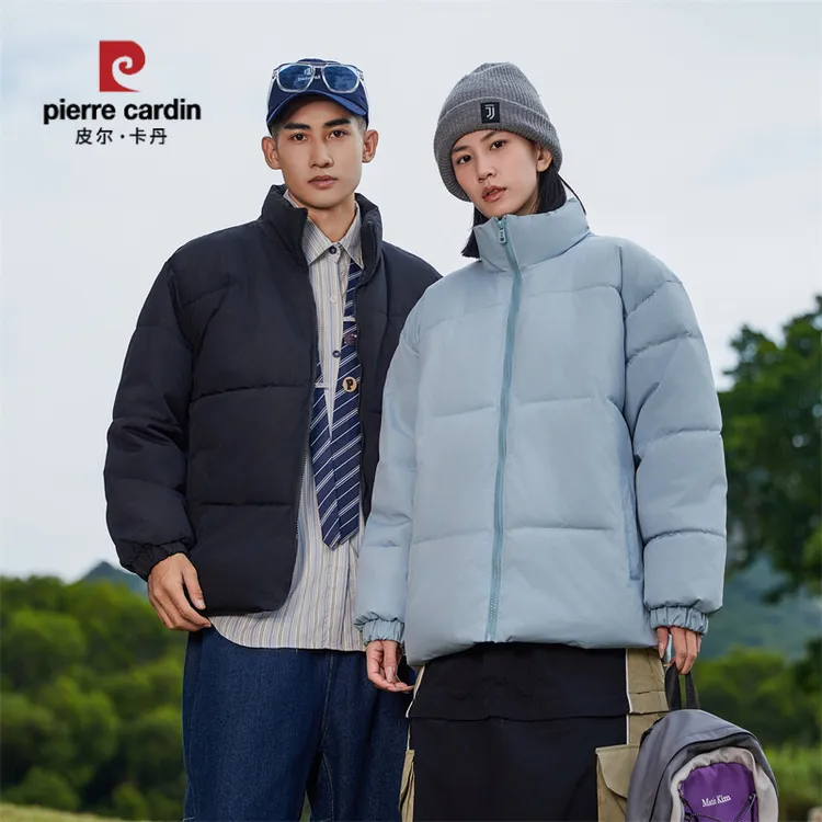 皮尔卡丹小牛津棉衣男冬季棉袄情侣面包服冬装外套立领加厚棉衣男