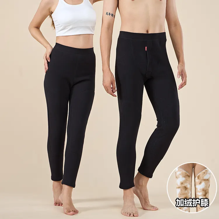 秋冬季情侣款加绒加厚保暖裤舒适柔软护膝内穿打底裤Z1876-V001