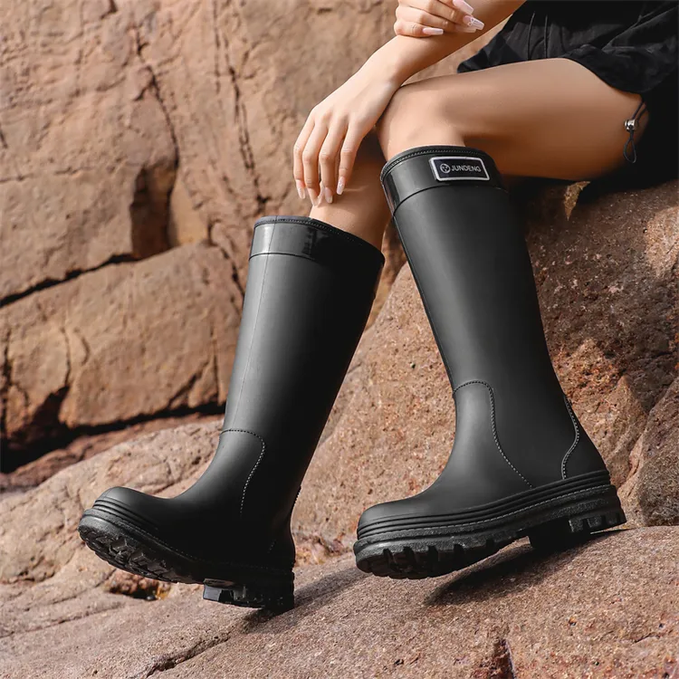 军登特大码464748雨鞋男女款成人高筒雨靴3334码耐磨防滑防水胶鞋