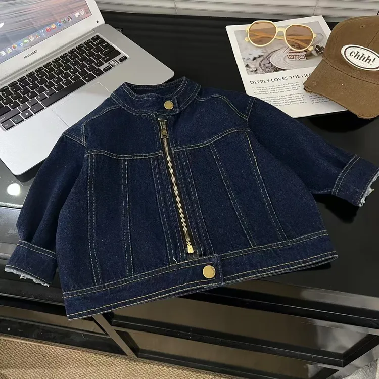 【高定牛仔外套】2025秋季儿童软牛仔外套男女新款韩版潮宝宝洋气