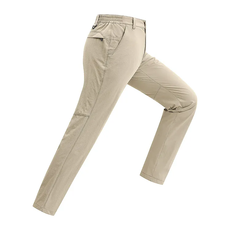 男士薄款户外速干直筒裤夏季休闲裤快干弹力三防凉感面料九分裤
