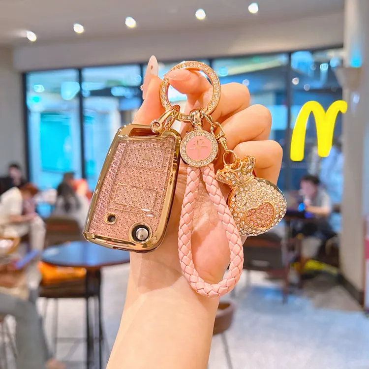 适用大众钥匙套速腾朗逸途观宝来polo探岳途岳途昂探歌高尔夫车