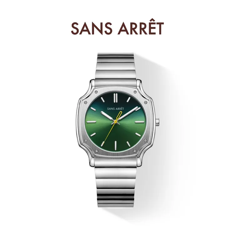 sansarret三时寰宇元素系列手表男款高级感时尚钢带情侣腕表礼物