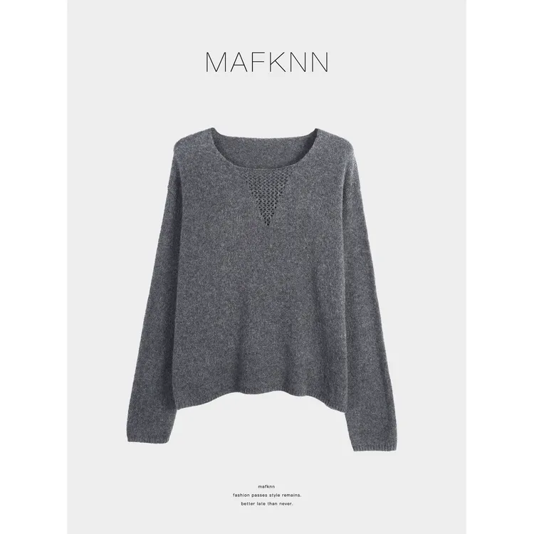 MAFKNN/玛肯时尚休闲简约纯色百搭秋冬内搭毛衣MK13737