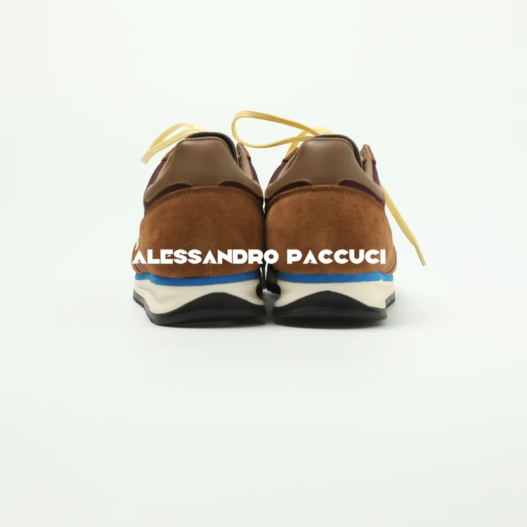 AP洛哥42170XA【出彩】牛皮撞色复古感防滑橡胶底百搭运动休闲鞋