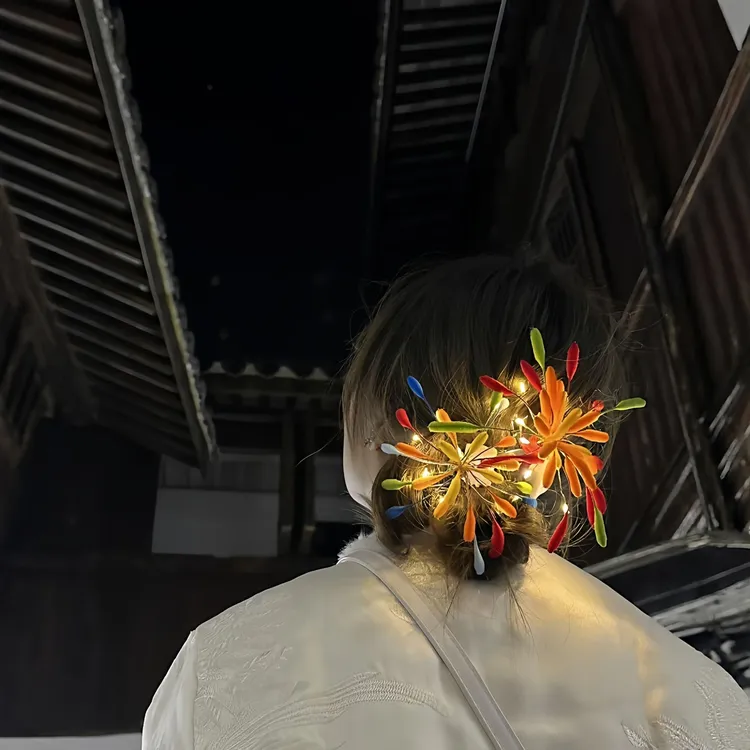 不会消散的烟火！烟花发饰扭扭棒手工diy材料包跨年拍照出片神器