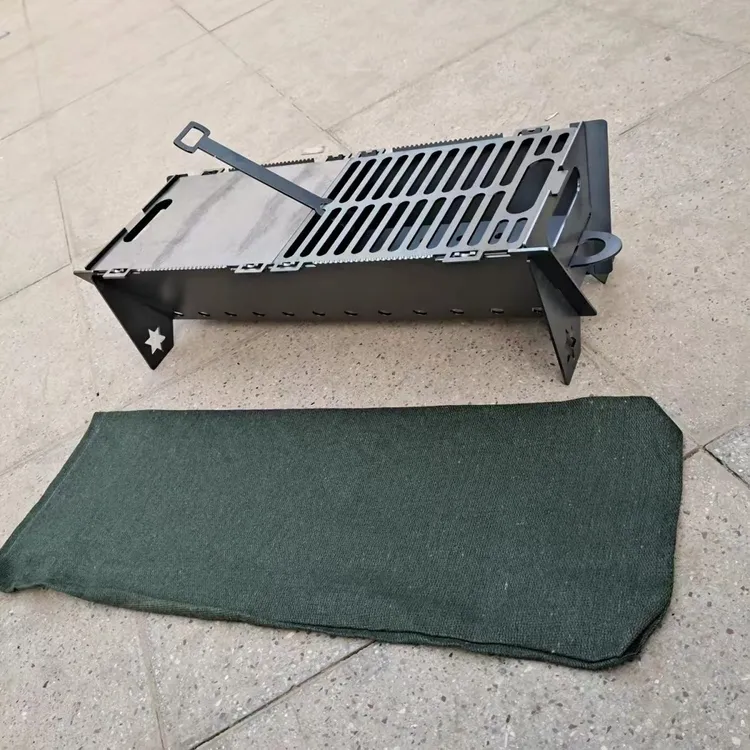 烧烤炉户外便携式卡片拼装可拆卸折叠加厚耐用烧烤炉加厚超厚结实
