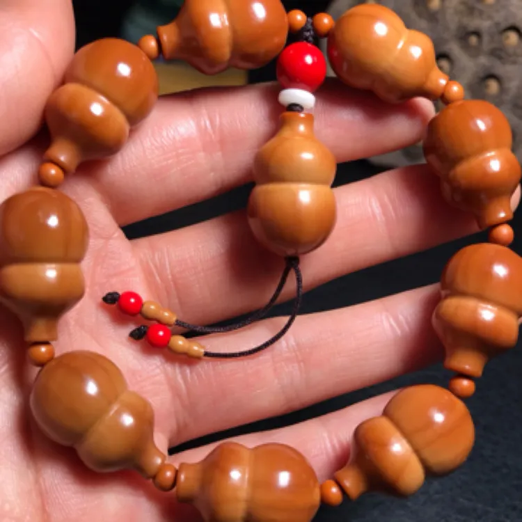 橄榄核手工打磨小胖墩福禄葫芦手串尺寸1.45*2.2cm文玩老油核男女