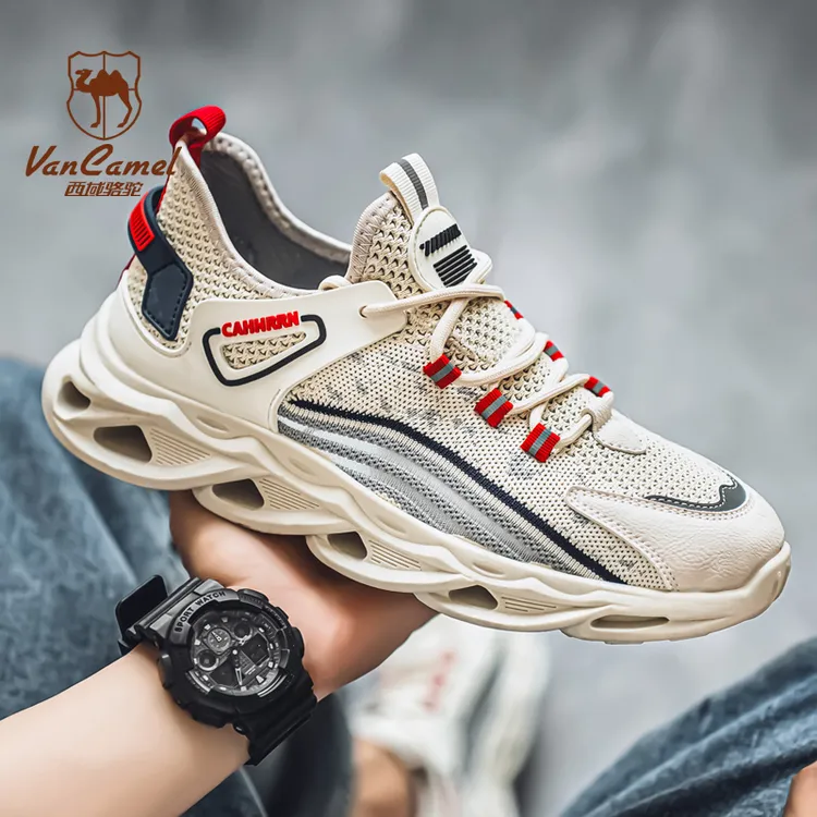 VANCAMEL/西域骆驼网面潮鞋男士休闲百搭夏季透气夏季潮流薄款