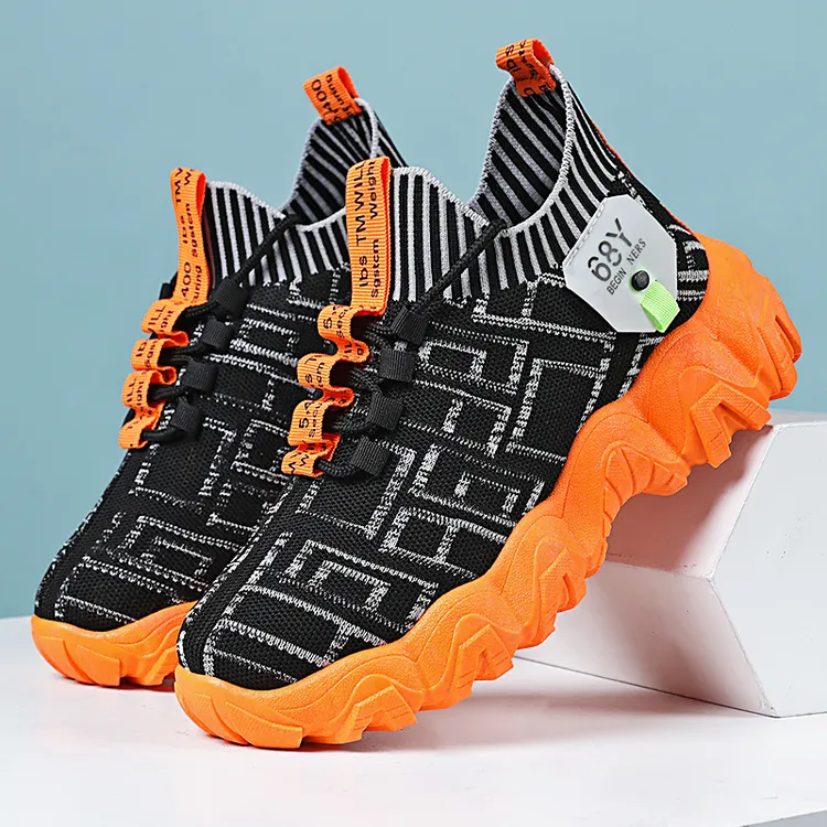 女鞋新款跨境运动鞋网面透气单鞋厚底潮流软底亮色鞋休闲鞋跑步鞋