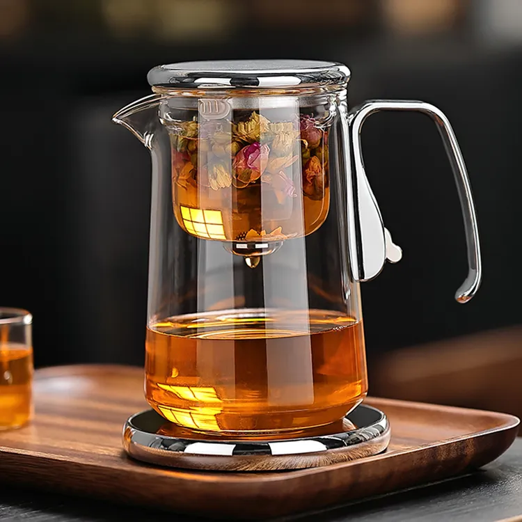 磁吸飘逸杯玻璃泡茶壶茶水分离懒人茶具家用过滤泡茶杯茶水分离杯