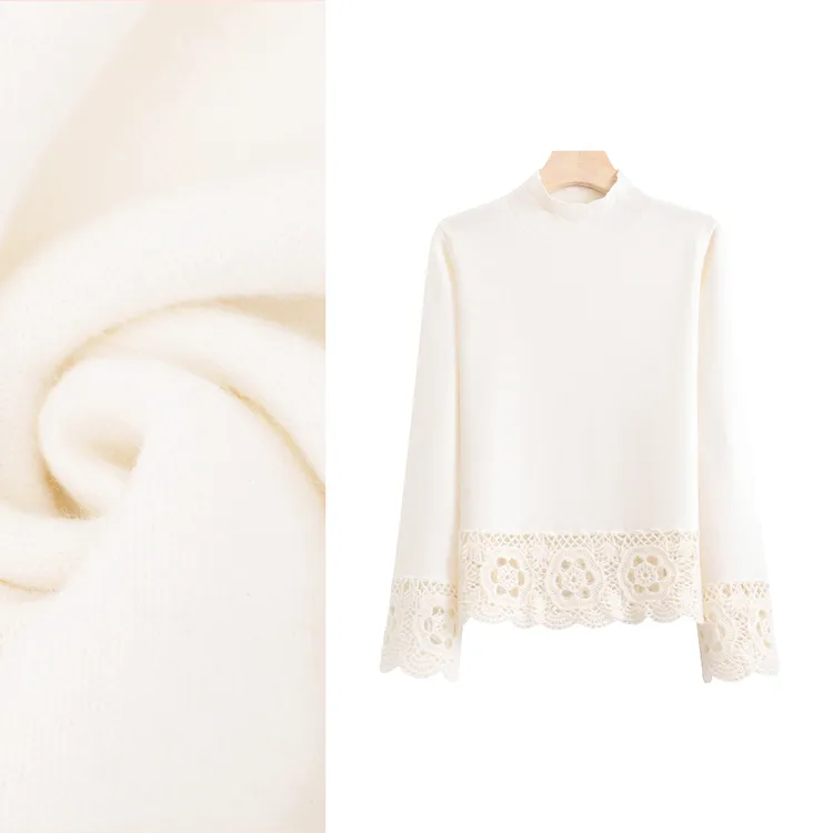 【主播同款】100%绵羊 休闲简约羊毛针织上衣女2025新款内搭