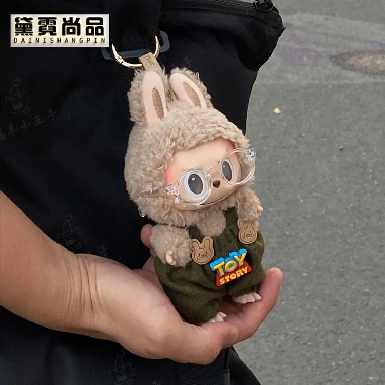 labubu娃衣套装一二三代心动马卡龙坐坐派对可乐拉布布搪胶通用装