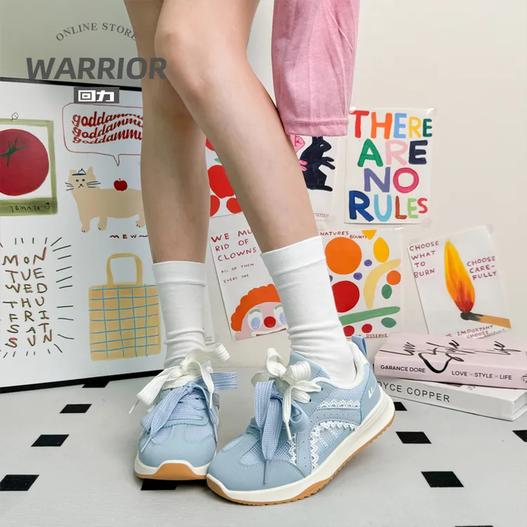 回力蓝色德训鞋女款2025新款夏季透气百搭舒适女鞋学生休闲运动鞋