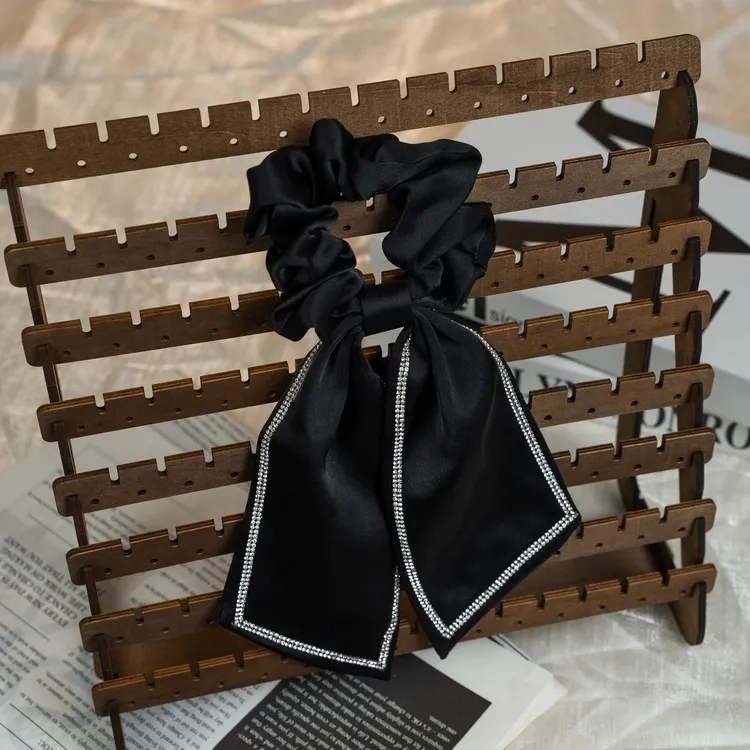 赫本风黑色成人不伤发的发绳蝴蝶结发圈女气质发绳高弹力头饰