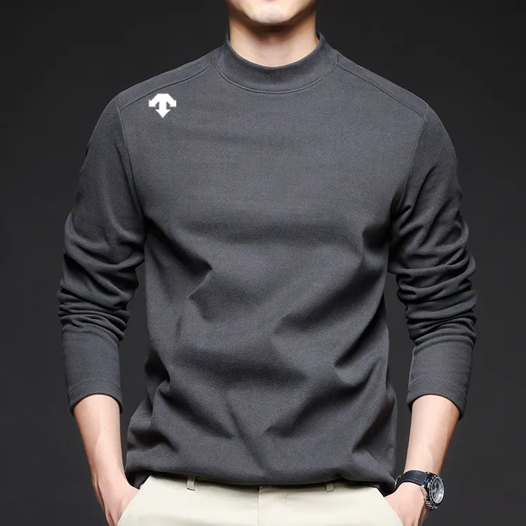 奥特莱斯撤柜丨迪桑家秋冬新款男士德绒半高领T恤时尚打底上衣潮