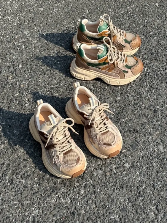 【斐玥】老爹鞋韩版ins女鞋厚底复古透气系带春季潮流鞋子休闲鞋