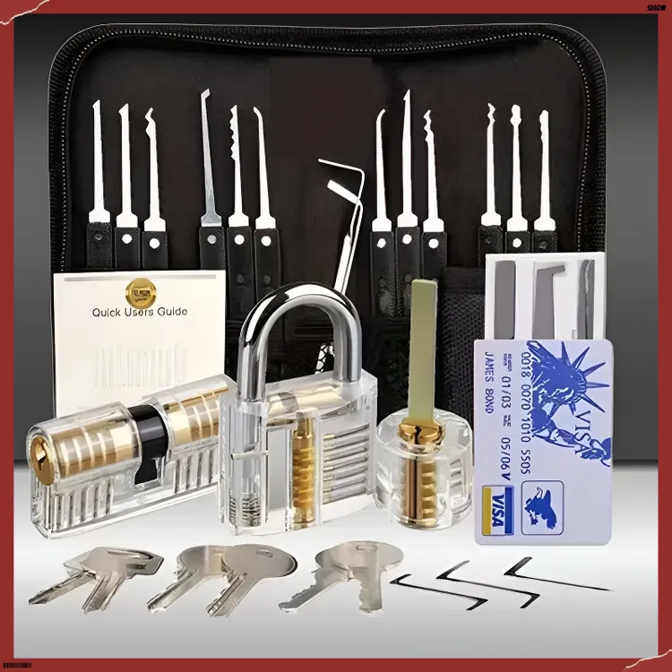 透明锁锁芯开锁练习专业套装民用透明锁头带钥匙修锁师傅专用工具