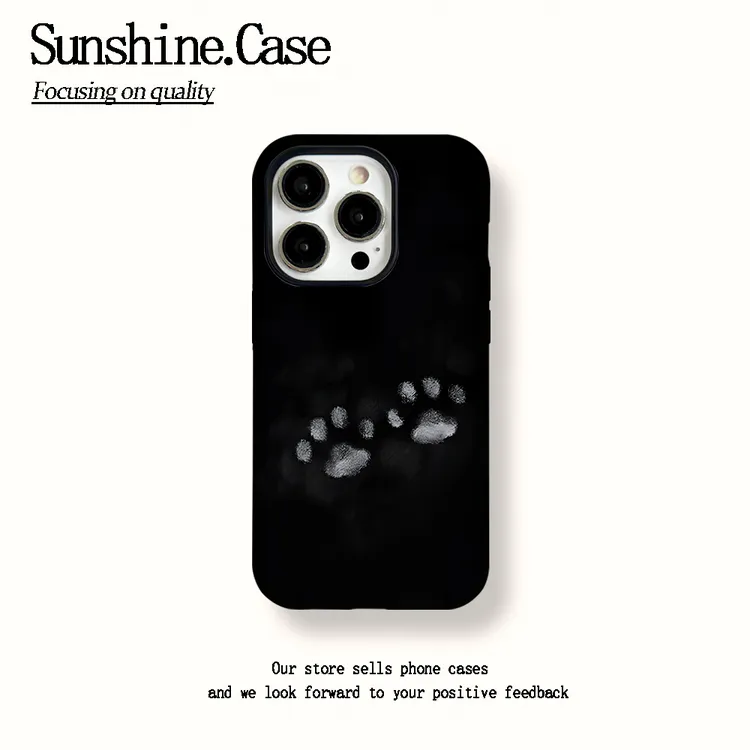 菲林二合一适用苹果华为oppo手机壳黑色爪印17PRO/16