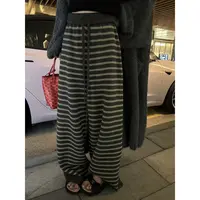 徐秋阳  街拍女王  百搭时尚民族设计感显瘦针织裤4401