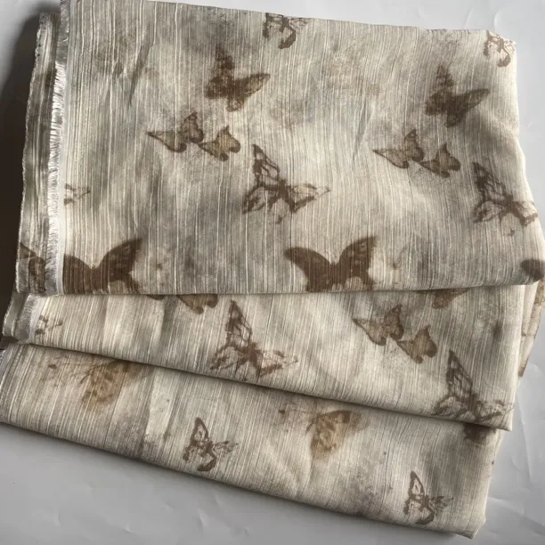 精品天丝棉蝴蝶印花门幅宽1.5米左右衬衣连衣裙