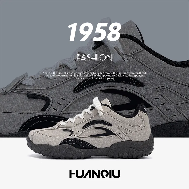 环球内增高赛车鞋男款2025秋季新款百搭设计感潮鞋男士休闲登山鞋