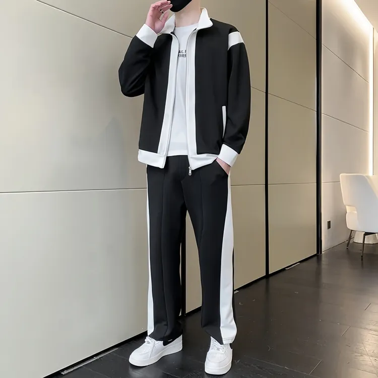 PLAYBOY/花花公子男士户外卫衣套装春秋季新款时尚个性痞帅两件套