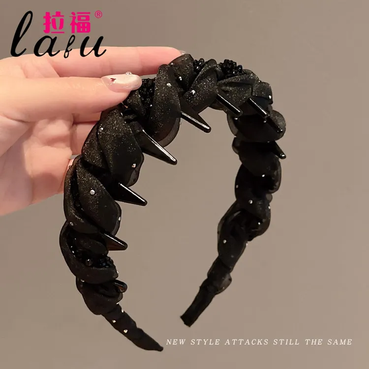 高颅顶发箍女款夏天2025新款日常外戴洗脸头箍发带压发卡发捆头饰