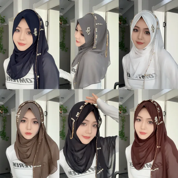 My-秋色手工玻璃链条绕巾