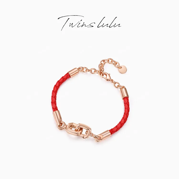 TWINS LULU出游秋上新时尚小众首饰互扣编织手链首饰女款TSS7632