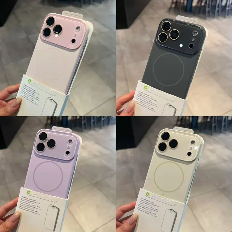 磁吸适用苹果17promax手机壳液态硅胶15镜头膜防摔16相机按键全包