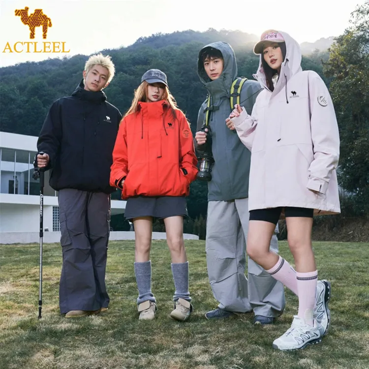 【美洲户外】新款运动风衣男女同款防风防水三合一潮牌风衣外套