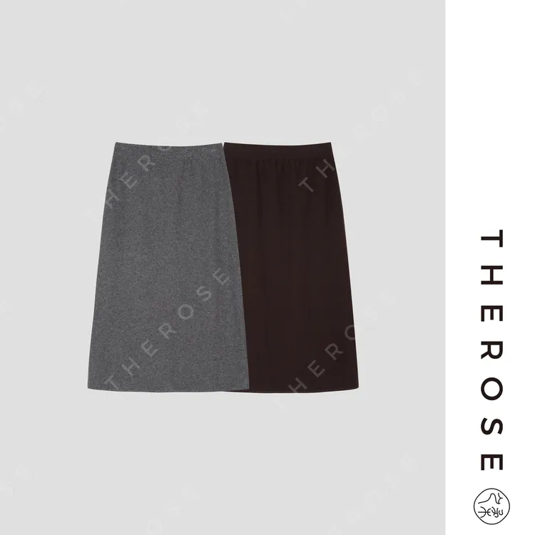 之柔【暮光裙】秋冬时尚羊绒高腰优雅半身裙细腻舒适保暖气质针织裙