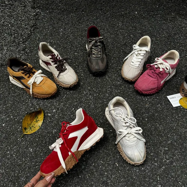 范小洛爆款~高颜值厚底德训鞋内增高7cm阿甘鞋小个子百搭休闲鞋女