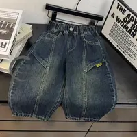 长裤中腰秋季时尚弯刀牛仔裤韩版男童
