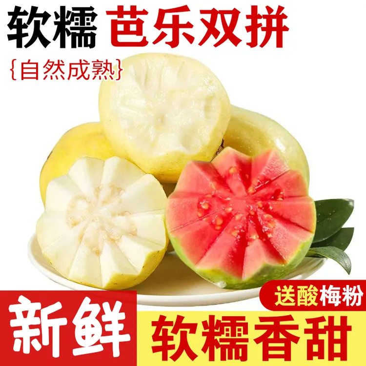 【顺丰】正宗广西红心芭乐新鲜水果软糯白心芭乐红心番石榴农家种植